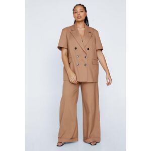 NastyGal Plus Size Premium Twill Super Wide Leg Pants