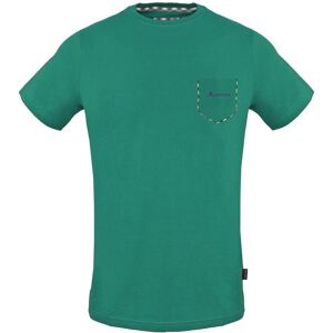 Aquascutum Check Pocket Trim Green T-Shirt