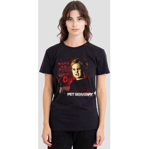 Paramount Home Entertainment Women's Pet Sematary I Want To Play T-Shirt, Black Size: Medium Black M Paramount Home Entertainment Women's Pet Sematary I Want To Play T-Shirt, Black Size: Medium Black M