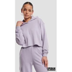 Urban Classics Women's Cotton Blend Oversized Cropped Light Terry Hoody in Lilac Size: Large Lilac L Urban Classics Women's Cotton Blend Oversized Cropped Light Terry Hoody in Lilac Size: Large Lilac L