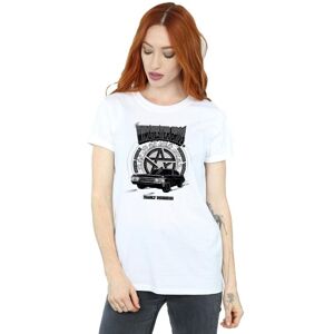 Supernatural Women's Winchester Bros Cotton Boyfriend T-Shirt in White Size: 3XL White 3XL Supernatural Women's Winchester Bros Cotton Boyfriend T-Shirt in White Size: 3XL White 3XL