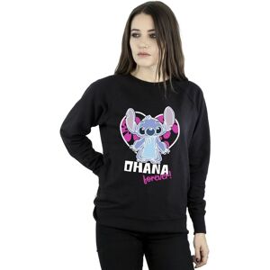 Disney Women's Lilo & Stitch Ohana Forever Heart Sweatshirt in Black Size: Large Black L Disney Women's Lilo & Stitch Ohana Forever Heart Sweatshirt in Black Size: Large Black L