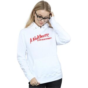 A Nightmare On Elm Street Women's Red Logo Hoodie in White Size: Medium White M A Nightmare On Elm Street Women's Red Logo Hoodie in White Size: Medium White M