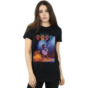 Disney Women's Coco Miguel Playing Guitar Cotton Boyfriend T-Shirt in Black Size: Medium Black M Disney Women's Coco Miguel Playing Guitar Cotton Boyfriend T-Shirt in Black Size: Medium Black M