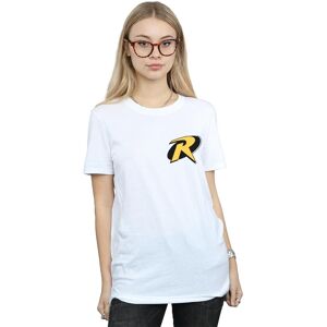 DC Comics Women's Batman Robin Logo Cotton Boyfriend T-Shirt in White Size: 5XL White 5XL DC Comics Women's Batman Robin Logo Cotton Boyfriend T-Shirt in White Size: 5XL White 5XL