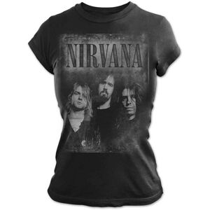 Nirvana Women's Faded Faces Skinny Fit T-Shirt in Black Size: Small Black S Nirvana Women's Faded Faces Skinny Fit T-Shirt in Black Size: Small Black S