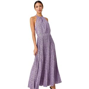 Roman Women's Animal Print Halter Neck Chiffon Maxi Dress in Lilac Size: 18 Lilac 18 Roman Women's Animal Print Halter Neck Chiffon Maxi Dress in Lilac Size: 18 Lilac 18