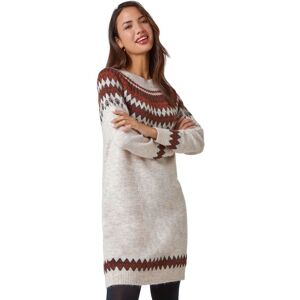 Roman Fairisle Jumper Dress - Biscuit - Women Roman Fairisle Jumper Dress - Biscuit - Women