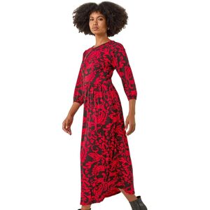 Roman Women's Paisley Print Pocket Midi Stretch Dress in Red Size: 16 Red 16 Roman Women's Paisley Print Pocket Midi Stretch Dress in Red Size: 16 Red 16