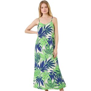 Roman Women's Tropical Palm Print Midi Dress in Lime Size: 14 Lime 14 Roman Women's Tropical Palm Print Midi Dress in Lime Size: 14 Lime 14