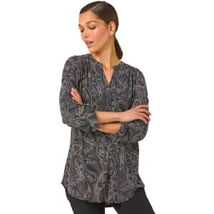 Roman Women's Textured Paisley Print Stretch Blouse in Mustard Size: 12 Mustard 12 Roman Women's Textured Paisley Print Stretch Blouse in Mustard Size: 12 Mustard 12