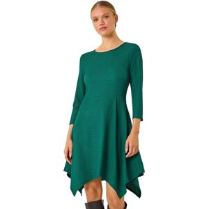 Roman Forest Asymmetric Pleat Dress - Knee Length, Long Sleeve, Regular Fit Roman Forest Asymmetric Pleat Dress - Knee Length, Long Sleeve, Regular Fit