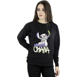 Disney Women's Lilo & Stitch Ohana Graffiti Sweatshirt in Black Size: Medium Black M Disney Women's Lilo & Stitch Ohana Graffiti Sweatshirt in Black Size: Medium Black M