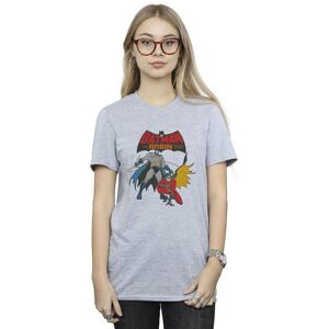 DC Comics Women's Batman & Robin Cotton Boyfriend T-Shirt in Grey Size: 3XL Grey 3XL DC Comics Women's Batman & Robin Cotton Boyfriend T-Shirt in Grey Size: 3XL Grey 3XL
