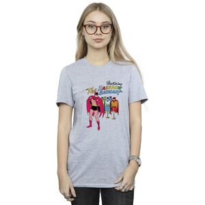 DC Comics Women's Batman Comic Cover Rainbow Batman Cotton Boyfriend T-Shirt in Grey Size: 5XL Grey 5XL DC Comics Women's Batman Comic Cover Rainbow Batman Cotton Boyfriend T-Shirt in Grey Size: 5XL Grey 5XL