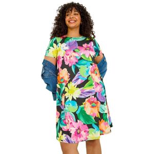 Roman Women's Curve Leaf Print Pocket Dress in Green Size: 26-28 Green 26-28 Roman Women's Curve Leaf Print Pocket Dress in Green Size: 26-28 Green 26-28