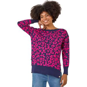 Roman Women's Slash Neck Button Detail Knit Jumper in Fuchsia Size: 14 Fuchsia 14 Roman Women's Slash Neck Button Detail Knit Jumper in Fuchsia Size: 14 Fuchsia 14