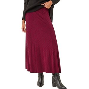 Roman Women's Ditsy Floral Print Stretch Midi Skirt in Burgundy Size: 16 Burgundy 16 Roman Women's Ditsy Floral Print Stretch Midi Skirt in Burgundy Size: 16 Burgundy 16