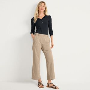 lands end Lands' End Women's Straight Leg Cropped Chinos, Mid Rise in Beige Size: 14-16 Beige 14-16 lands end Lands' End Women's Straight Leg Cropped Chinos, Mid Rise in Beige Size: 14-16 Beige 14-16