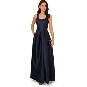 Adrianna Papell Women's Beaded Mikado Gown in Navy Size: 12 Navy 12 Adrianna Papell Women's Beaded Mikado Gown in Navy Size: 12 Navy 12