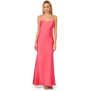 Adrianna by Adrianna Papell Women's Stretch Satin Long Dress in Pink Size: 14 Pink 14 Adrianna by Adrianna Papell Women's Stretch Satin Long Dress in Pink Size: 14 Pink 14