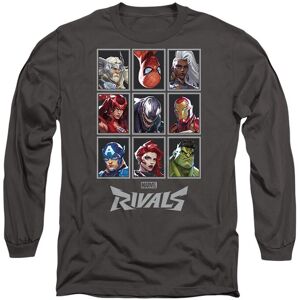 Marvel Rivals Character Grid Long Sleeve T-Shirt, Light Graphite in Grey Size: 2XL Grey 2XL Marvel Rivals Character Grid Long Sleeve T-Shirt, Light Graphite in Grey Size: 2XL Grey 2XL
