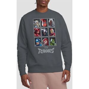 Marvel Rivals Character Grid Sweatshirt, Dark Heather in Grey Size: 2XL Grey 2XL Marvel Rivals Character Grid Sweatshirt, Dark Heather in Grey Size: 2XL Grey 2XL