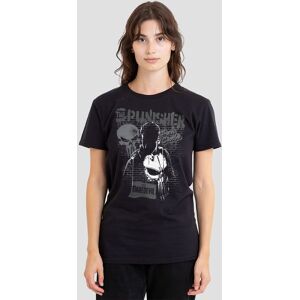 Marvel Women's Daredevil Born Again The Punisher Graffiti T-Shirt, Black Size: Large Black L Marvel Women's Daredevil Born Again The Punisher Graffiti T-Shirt, Black Size: Large Black L