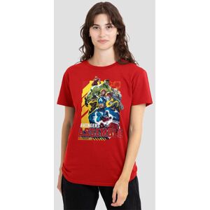 Marvel Women's Rivals Avengers Assemble Group T-Shirt, Red Size: 2XL Red 2XL Marvel Women's Rivals Avengers Assemble Group T-Shirt, Red Size: 2XL Red 2XL