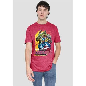 Marvel Rivals Avengers Assemble Group T-Shirt, Heather Red Size: Medium Red M Marvel Rivals Avengers Assemble Group T-Shirt, Heather Red Size: Medium Red M