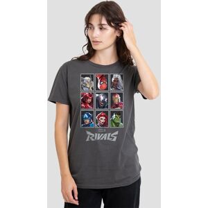 Marvel Women's Rivals Character Grid T-Shirt, Light Graphite in Grey Size: Small Grey S Marvel Women's Rivals Character Grid T-Shirt, Light Graphite in Grey Size: Small Grey S
