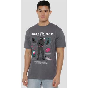 Squid Game - Season Three The Supervisor T-Shirt, Charcoal in Grey Size: 4XL Grey 4XL Squid Game - Season Three The Supervisor T-Shirt, Charcoal in Grey Size: 4XL Grey 4XL