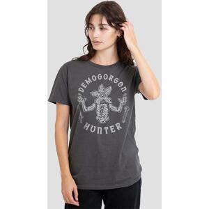 Stranger Things Women's Demogorgon Hunter T-Shirt, Charcoal Size: Medium Charcoal M Stranger Things Women's Demogorgon Hunter T-Shirt, Charcoal Size: Medium Charcoal M