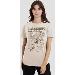 Stranger Things Women's Hawkins Lab Mono T-Shirt, Natural in Beige Size: 2XL Beige 2XL Stranger Things Women's Hawkins Lab Mono T-Shirt, Natural in Beige Size: 2XL Beige 2XL
