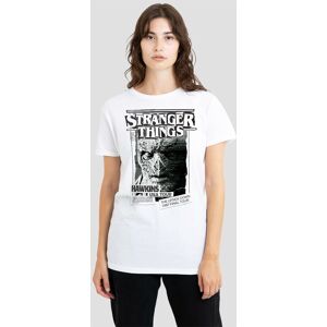 Stranger Things Women's Newspaper Vecna T-Shirt, White Size: 2XL White 2XL Stranger Things Women's Newspaper Vecna T-Shirt, White Size: 2XL White 2XL