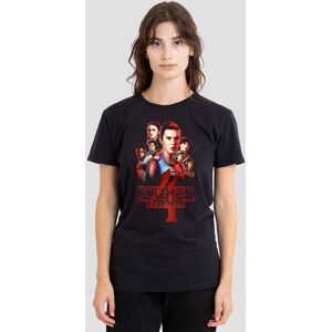 Stranger Things Women's Season Four Poster T-Shirt, Black Size: Medium Black M Stranger Things Women's Season Four Poster T-Shirt, Black Size: Medium Black M