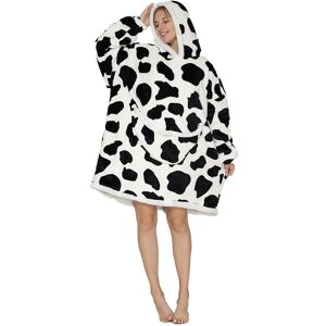 Leaper Women's One Size Adult Warm Oversized Soft Fleece Hoodie Blanket in Black Black One Size Leaper Women's One Size Adult Warm Oversized Soft Fleece Hoodie Blanket in Black Black One Size