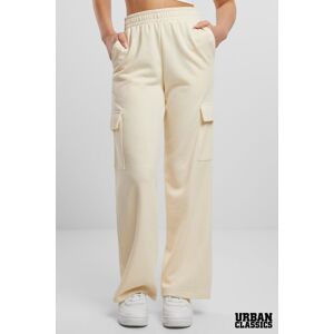 Urban Classics Women's Cotton Blend Straight-Leg Terry Cargo-Style Sweatpants in Off-White Size: Large Off-White L Urban Classics Women's Cotton Blend Straight-Leg Terry Cargo-Style Sweatpants in Off-White Size: Large Off-White L
