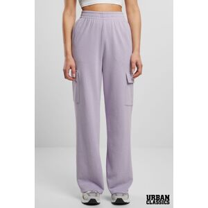 Urban Classics Women's Cotton Blend Straight-Leg Terry Cargo-Style Sweatpants in Lilac Size: XL Lilac XL Urban Classics Women's Cotton Blend Straight-Leg Terry Cargo-Style Sweatpants in Lilac Size: XL Lilac XL