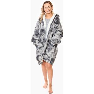 OHS Women's Zip Up Tie Dye Oversized Sherpa Fleece Hoodie Blanket in Charcoal Charcoal One Size OHS Women's Zip Up Tie Dye Oversized Sherpa Fleece Hoodie Blanket in Charcoal Charcoal One Size