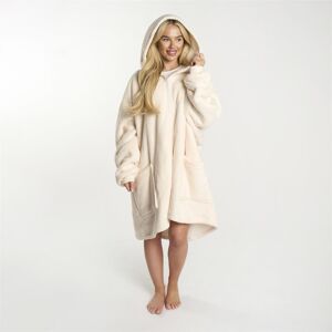 OHS Women's Zip Up Oversized Sherpa Fleece Hoodie Blanket in Cream Cream One Size OHS Women's Zip Up Oversized Sherpa Fleece Hoodie Blanket in Cream Cream One Size