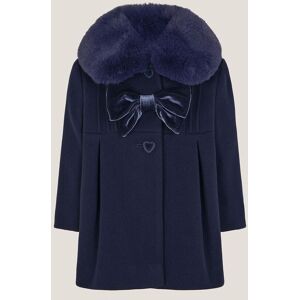 Monsoon Girl's Baby Fluffy Collar Bow Coat in Blue Size: 12-18 m Blue 12-18 m Monsoon Girl's Baby Fluffy Collar Bow Coat in Blue Size: 12-18 m Blue 12-18 m