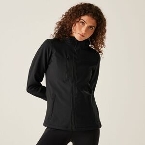 Regatta Women's Venturer 3-layer Waterproof Hooded Softshell Jacket in Jet Black Size: 12 Jet Black 12 Regatta Women's Venturer 3-layer Waterproof Hooded Softshell Jacket in Jet Black Size: 12 Jet Black 12