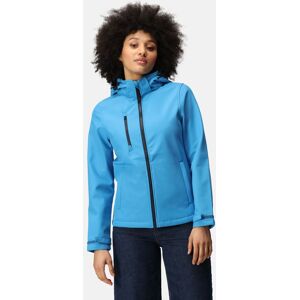 Regatta Women's Venturer 3-layer Waterproof Hooded Softshell Jacket in Mid Blue Size: 14 Mid Blue 14 Regatta Women's Venturer 3-layer Waterproof Hooded Softshell Jacket in Mid Blue Size: 14 Mid Blue 14