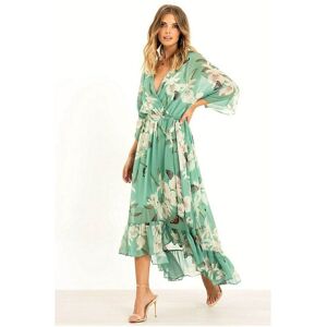 Yumi Mint Floral Kimono Midi Dress - Size 14 UK Yumi Mint Floral Kimono Midi Dress - Size 14 UK