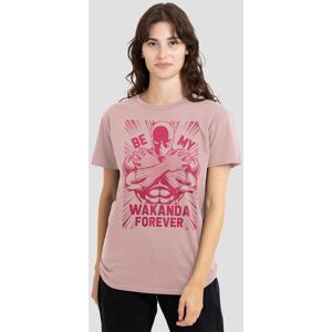 Marvel Women's Black Panther Be My Wakanda Forever T-Shirt, Powder Rose Size: XL Rose XL Marvel Women's Black Panther Be My Wakanda Forever T-Shirt, Powder Rose Size: XL Rose XL