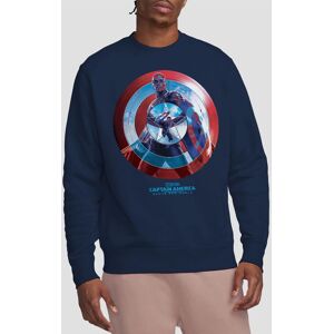 Marvel Captain America Brave New World Sam Wilson Red Sweatshirt, Navy Size: Large Navy L Marvel Captain America Brave New World Sam Wilson Red Sweatshirt, Navy Size: Large Navy L