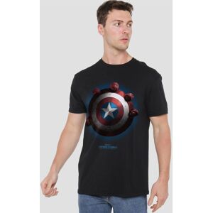 Marvel Captain America Brave New World Red Hulk Shield Poster T-Shirt, Black Size: Small Black S Marvel Captain America Brave New World Red Hulk Shield Poster T-Shirt, Black Size: Small Black S
