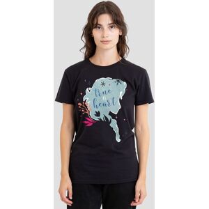 Disney Women's Frozen True At Heart Elsa Silhouette T-Shirt, Black Size: Large Black L Disney Women's Frozen True At Heart Elsa Silhouette T-Shirt, Black Size: Large Black L