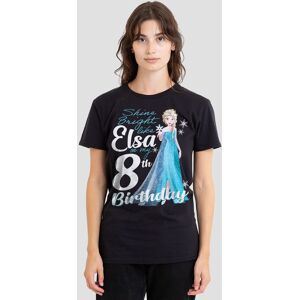 Disney Women's Frozen Bright Like Elsa 8th Birthday T-Shirt, Black Size: Large Black L Disney Women's Frozen Bright Like Elsa 8th Birthday T-Shirt, Black Size: Large Black L
